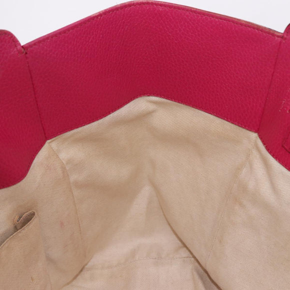 GUCCI Shopper Tas Leer Roze Goud 354397 Auth ka1133
