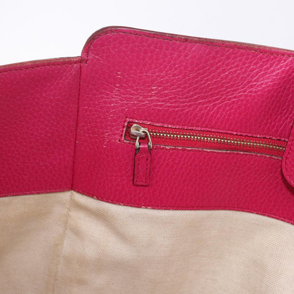 GUCCI Shopper Tas Leer Roze Goud 354397 Auth ka1133