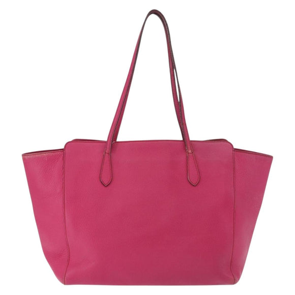 GUCCI Shopper Tas Leer Roze Goud 354397 Auth ka1133