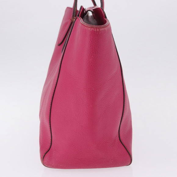 GUCCI Shopper Tas Leer Roze Goud 354397 Auth ka1133