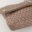 Miu Miu Shoulder Bag Leather Silver Pink Auth ka1134-15