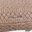 Miu Miu Shoulder Bag Leather Silver Pink Auth ka1134-18