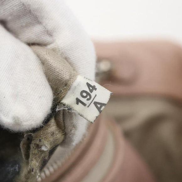 Miu Miu Shoulder Bag Leather Silver Pink Auth ka1134