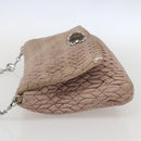 Miu Miu Shoulder Bag Leather Silver Pink Auth ka1134-3