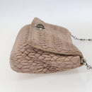 Miu Miu Shoulder Bag Leather Silver Pink Auth ka1134-4