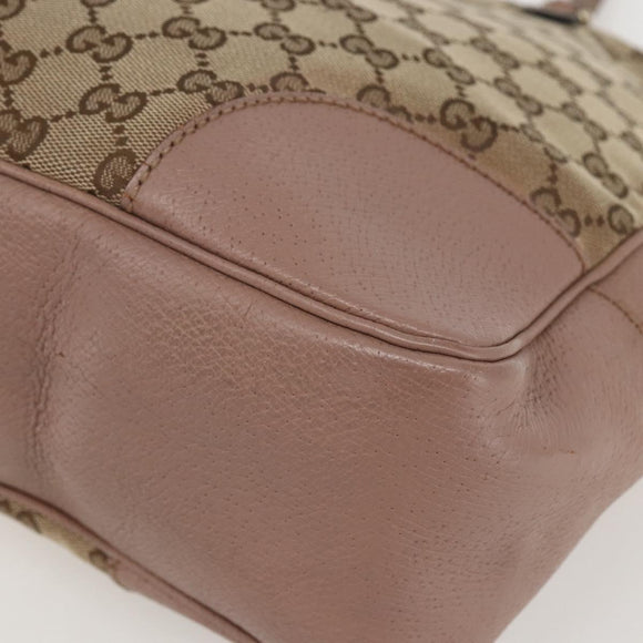 GUCCI GG Canvas Tote Bag Beige Gold 323671 Auth ka1137