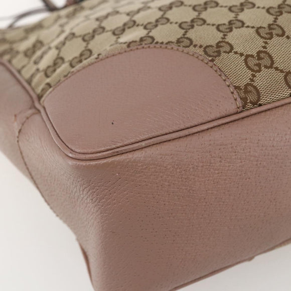 GUCCI GG Canvas Tote Bag Beige Gold 323671 Auth ka1137