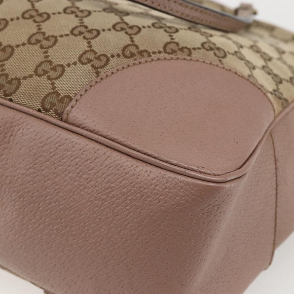 GUCCI GG Canvas Tote Bag Beige Gold 323671 Auth ka1137