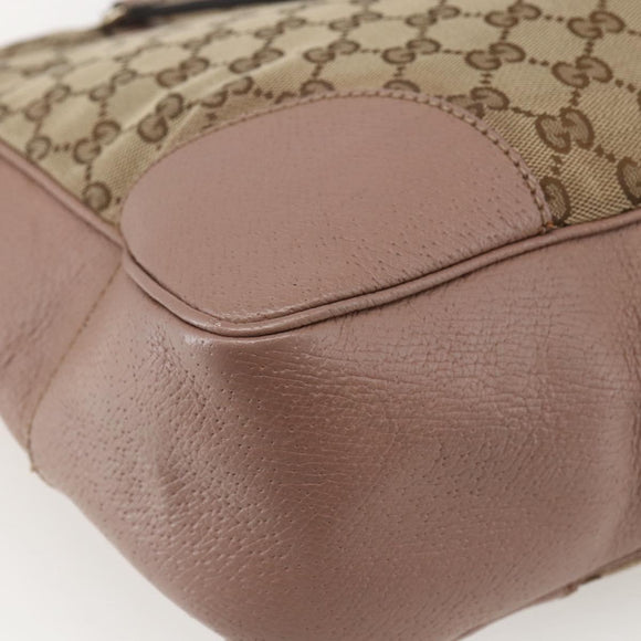 GUCCI GG Canvas Tote Bag Beige Gold 323671 Auth ka1137