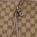 GUCCI GG Canvas Tote Bag Beige Gold 323671 Auth ka1137-18