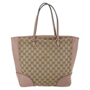GUCCI GG Canvas Tote Bag Beige Gold 323671 Auth ka1137-2