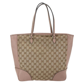 GUCCI GG Canvas Tote Bag Beige Gold 323671 Auth ka1137 - 0