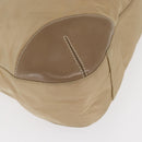 PRADA Hand Bag Nylon Beige Silver Auth ka1139-9