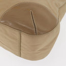 PRADA Hand Bag Nylon Beige Silver Auth ka1139-14