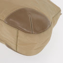 PRADA Hand Bag Nylon Beige Silver Auth ka1139-16
