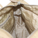 PRADA Hand Bag Nylon Beige Silver Auth ka1139-19