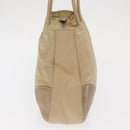 PRADA Hand Bag Nylon Beige Silver Auth ka1139-3