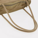 PRADA Hand Bag Nylon Beige Silver Auth ka1139-7