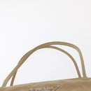 PRADA Hand Bag Nylon Beige Silver Auth ka1139-8