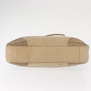 PRADA Hand Bag Nylon Beige Silver Auth ka1139-5