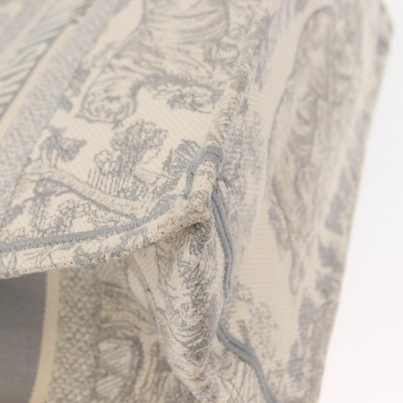 Christian Dior Toile De Jouy Book Tote Hand Bag Canvas Gray Auth ka113A