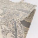 Christian Dior Toile De Jouy Book Tote Hand Bag Canvas Gray Auth ka113A-14