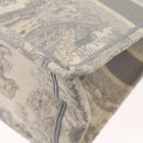 Christian Dior Toile De Jouy Book Tote Hand Bag Canvas Gray Auth ka113A-16