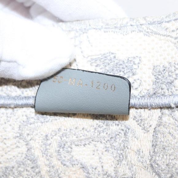 Christian Dior Toile De Jouy Book Tote Hand Bag Canvas Gray Auth ka113A