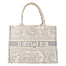 Christian Dior Toile De Jouy Book Tote Hand Bag Canvas Gray Auth ka113A-13