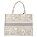 Christian Dior Toile De Jouy Book Tote Hand Bag Canvas Gray Auth ka113A-2