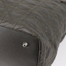 Christian Dior Canage Tote Bag Coated Canvas Silver tone Auth ka114-13