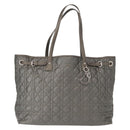 Christian Dior Canage Tote Bag Coated Canvas Silver tone Auth ka114-2