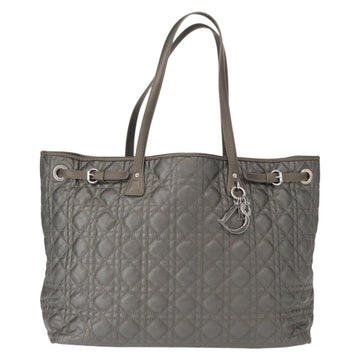 Christian Dior Canage Tote Bag Coated Canvas Silver tone Auth ka114 - 0