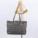 Christian Dior Canage Tote Bag Coated Canvas Silver tone Auth ka114-22