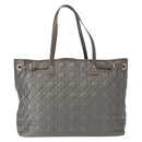 Christian Dior Canage Tote Bag Coated Canvas Silver tone Auth ka114-3