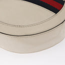 GUCCI Chain GG Marmont Sherry Line Bag Leather White Gold 550618 Auth ka1140-9