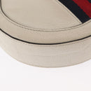 GUCCI Chain GG Marmont Sherry Line Bag Leather White Gold 550618 Auth ka1140-15