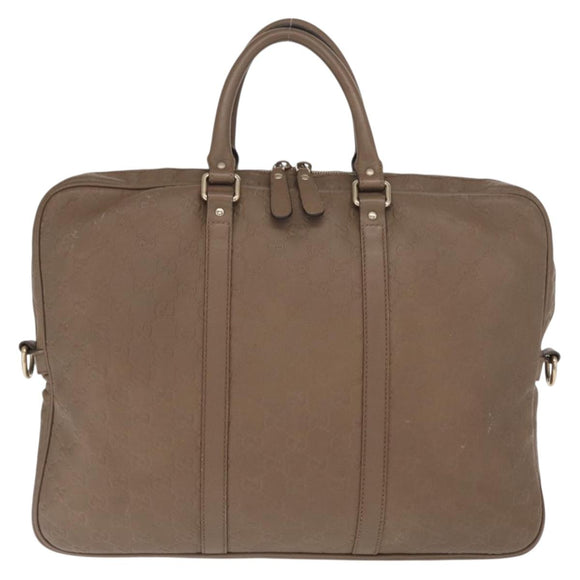 GUCCI GG Canvas Guccissima Hand Bag Leather Brown Gold 208463 Auth ka1141