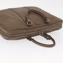 GUCCI GG Canvas Guccissima Hand Bag Leather Brown Gold 208463 Auth ka1141-6