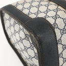 GUCCI GG Supreme Hand Bag PVC Navy Gold Auth ka1142-13