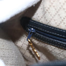 GUCCI GG Supreme Hand Bag PVC Navy Gold Auth ka1142-16