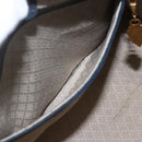 GUCCI GG Supreme Hand Bag PVC Navy Gold Auth ka1142-20