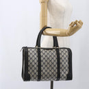 GUCCI GG Supreme Hand Bag PVC Navy Gold Auth ka1142-21