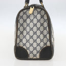 GUCCI GG Supreme Hand Bag PVC Navy Gold Auth ka1142-4
