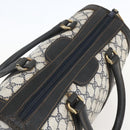 GUCCI GG Supreme Hand Bag PVC Navy Gold Auth ka1142-6
