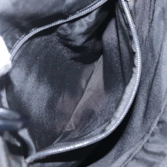 PRADA Hand Bag Nylon Black Silver Auth ka1143