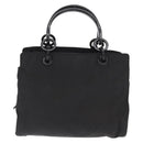 PRADA Hand Bag Nylon Black Silver Auth ka1143-2