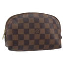 LOUIS VUITTON Damier Ebene Pochette Cosmetic PM Pouch N47516 LV Auth ka1146-1