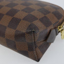 LOUIS VUITTON Damier Ebene Pochette Cosmetic PM Pouch N47516 LV Auth ka1146-15