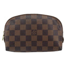 LOUIS VUITTON Damier Ebene Pochette Cosmetic PM Pouch N47516 LV Auth ka1146-13